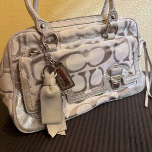 Coach Poppy Signature Sateen Pushlock Satchel (Style No. D1176-18356)